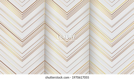 Luxury gold lines pattern template, artistic covers design, abstract background. Golden white trendy pattern graphic, for poster, brochure, cards. Vector illustration