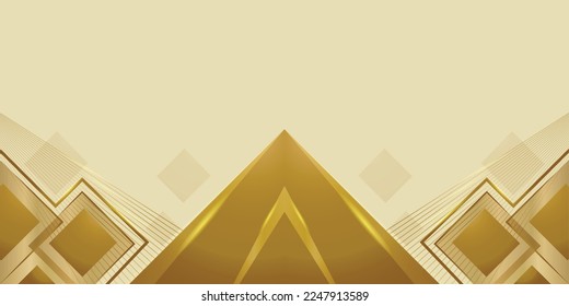 Luxury gold lines texture with geometric abstract background poster