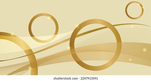 Luxury gold lines texture with geometric abstract background banner