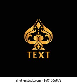 Luxury gold logo vector, can be re-edited, vegas logo.