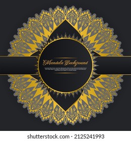 luxury gold mandala background for design