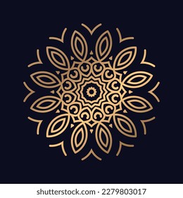 Diseño de fondo de Luxury Gold Mandala Vector gratuito