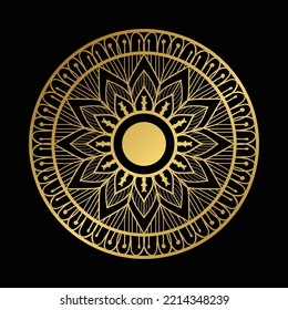 Luxury Gold Mandala Black Background