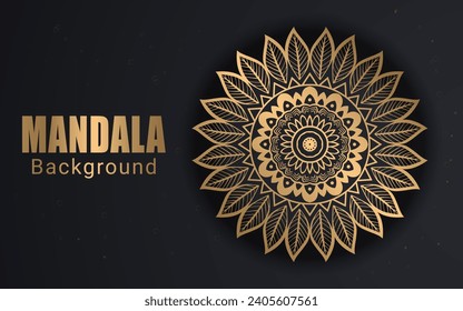 Luxury gold  mandala, Colorful Mandala for henna, mehndi, tattoo, Decorative ethnic ornamental elements, Oriental patterns, Arabic mandala design.