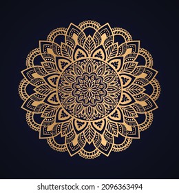 Luxury gold mandala design with a background 
