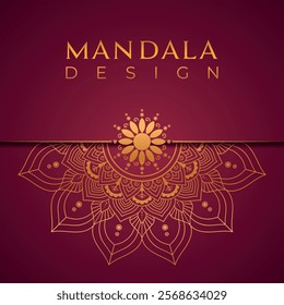 Luxury Gold Mandala with Floral and Arabesque Elements Elegant Vector