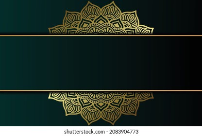 Luxury gold mandala ornate background for wedding invitation, book cover