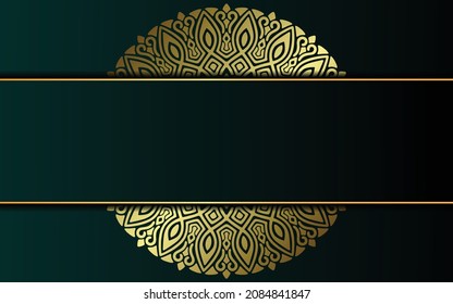 Luxury gold mandala ornate background for wedding invitation, book cover