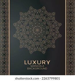 Luxury gold mandala royal pattern. Oriental design for party invitation, wedding, New year greeting, beauty spa salon, save the date, Henna, Mehndi, tattoo. Decorative ornament in ethnic oriental.