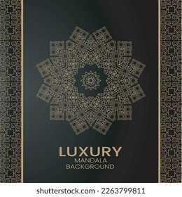 Luxus Gold Mandala königliches Muster. Orientales Design für die Einladung, Hochzeit, Neujahr Gruß, Schönheitssalon, speichern Sie das Datum, Henna, Mehndi, Tattoo. Dekorative Ornamente im ethnisch-orientalischen Stil.