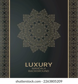 Luxury gold mandala royal pattern. Oriental design for party invitation, wedding, New year greeting, beauty spa salon, save the date, Henna, Mehndi, tattoo. Decorative ornament in ethnic oriental.