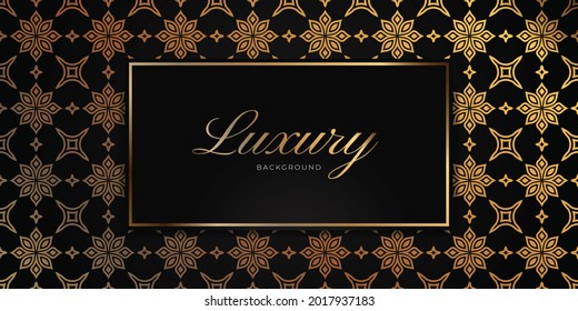 dorado de lujo mandala fondo de patrón sin fisuras