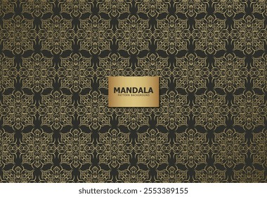 Luxury Gold mandala seamless pattern template