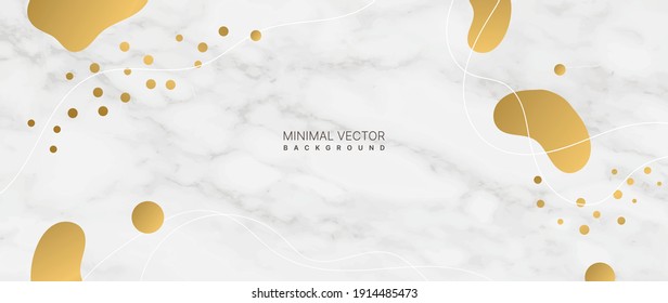 Vector de fondo de mármol Gold de lujo. Diseño de formas orgánicas doradas para impresiones, papel pintado e invitación.
