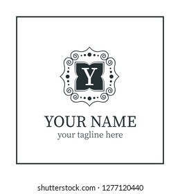 Luxury gold monogram design pattern for one or two letters . Wedding monogram. Elegant ornament. Sign of business, the identity monogram for signs of restaurant, boutique, hotels, heraldic, jewelry.