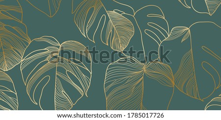 Similar – Image, Stock Photo Background withMonstera leaves on a light green background