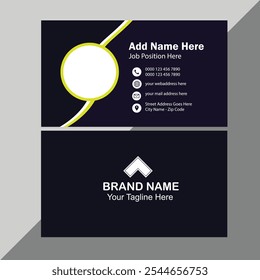 Luxury gold on black background business card. elegant template business card.