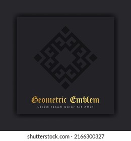 Luxury gold ornament emblem design stylish line art decorative logo. Hotel Label Template. Free vector