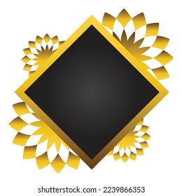 luxury gold ornament on white background