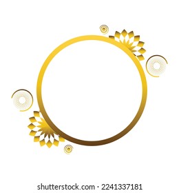 luxury gold ornament on white background