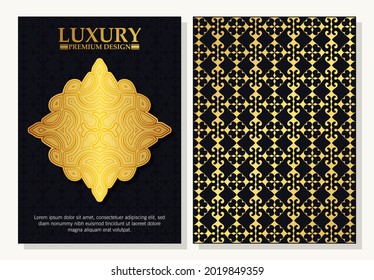 Luxury gold ornament pattern greeting card