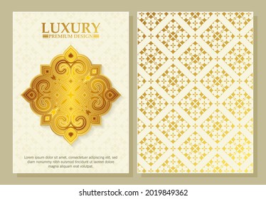 Luxury gold ornament pattern greeting card