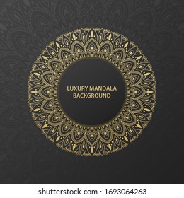 Luxury gold ornamental mandala background. Mandala with floral patterns. Vector illustration