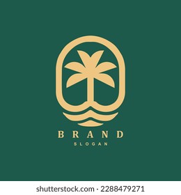 Luxury gold palm tree logo design vector for your brand or business