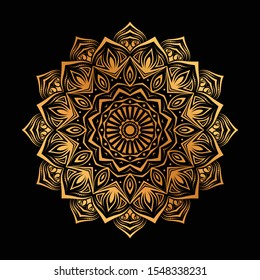 Luxury gold pattern ornamental mandala design background 