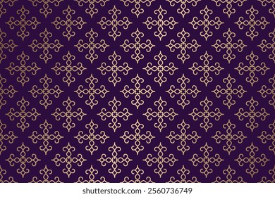 Luxury gold pattern seamless background purple