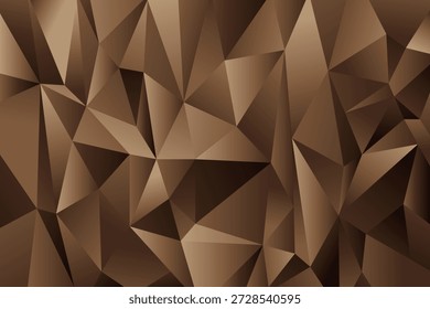 Fondo de polietileno bajo poligonal de oro de lujo - Vector geométrico Abstractas