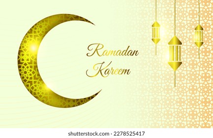 Luxury gold ramadan kareem vector background