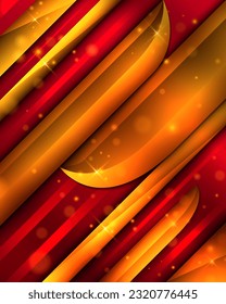Luxury gold and red abstract background with bokeh light glitter effect