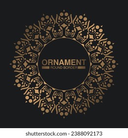 Luxury Gold round floral frame design
