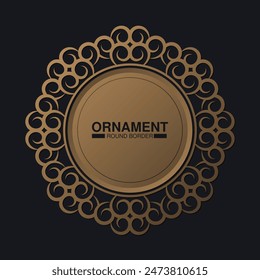 Luxury Gold round floral frame design