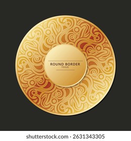 Luxury Gold round floral frame design