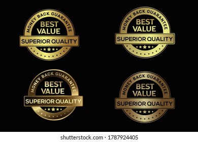 luxury gold seals/badges and quality product