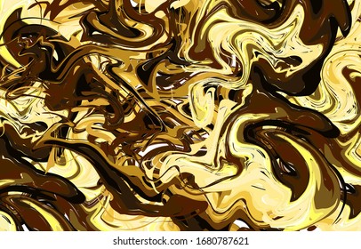 Luxury gold seamless pattern 21. Liquid marble swirl texture. Abstract background. Marbling technique fluid dye design for fabric, tile, interior, postcard, banner, cover, wallpaper, website, Vector.