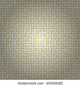 Luxury gold seamless pattern with stars. Vector gold star pattern, star decorations, golden grid on a beige background.