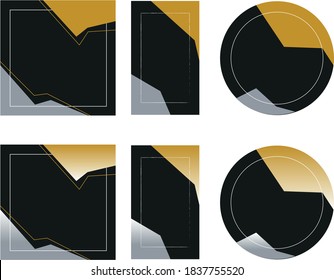 Luxury gold and silver background frame design.
