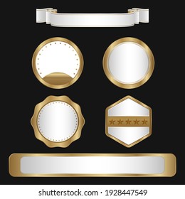 Luxury Gold Silver Design Badges Labels Stock Vector (Royalty Free ...