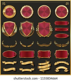 Luxury gold and silver design elements collection 