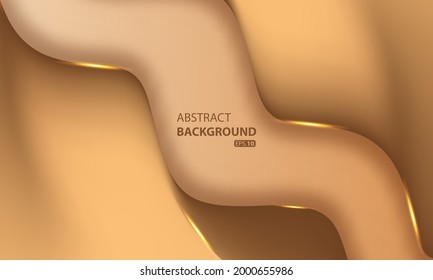 fondo de onda suave dorado de lujo