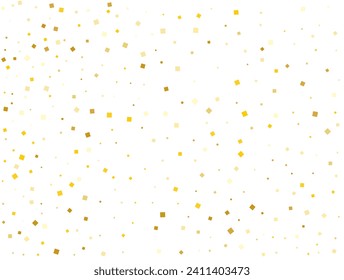 Luxury Gold Square Confetti. Vector illustration.