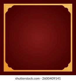 Luxury gold square frame, simple edge