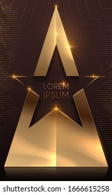 Luxury gold star award template