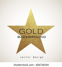 Luxury Gold Star badge. Golden shiny sign. Logo