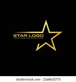 Luxury Gold Star Logo Designs Template Stock Vector (Royalty Free ...