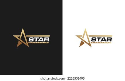 Luxury Gold Star logo designs template, Elegant Star logo designs, Fast star logo designs concept