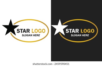 Luxury Gold Star logo designs template, Elegant Star logo designs, Fast star logo designs concept. Stars logo design concept. 
